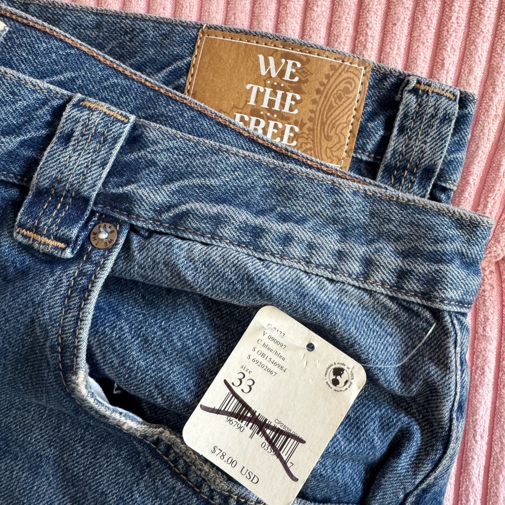 We The Free Blue Classic Denim Jeans-CRVY